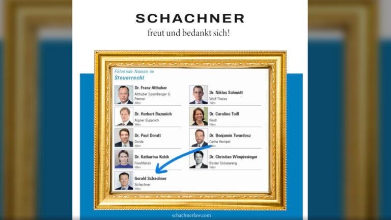 Gerald Schachner ist auch 2025 von JUVE wieder als führender Steuerrechtler ausgezeichnet.