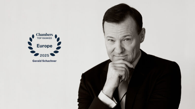 Gerald Schachner in Band 1 des internationalen Anwaltsranking von Chambers and Partners!